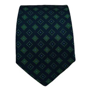 BATTISTONI Blue Geometric Silk Tie ITALY 59"/ 3.6" EC